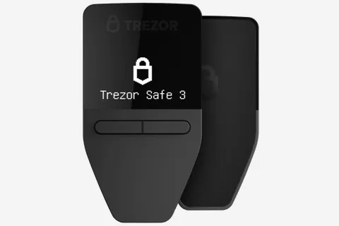 Trezor Safe 3 (Bitcoin-only) (image from the maker's official site)